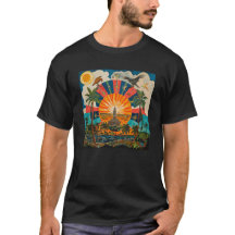 Basquiat Inspired Flagga T-Shirt - Wearable Art