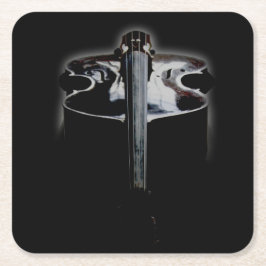 Bass 1-kustervid underlägg papper kvadrat