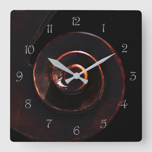 Bass 2-Grått-skriptnummer wccc Fyrkantig Klocka (Framsida)