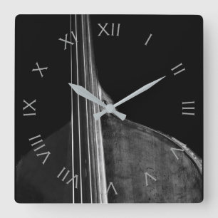 Bass 5 Grått Roman Numbers wca Fyrkantig Klocka