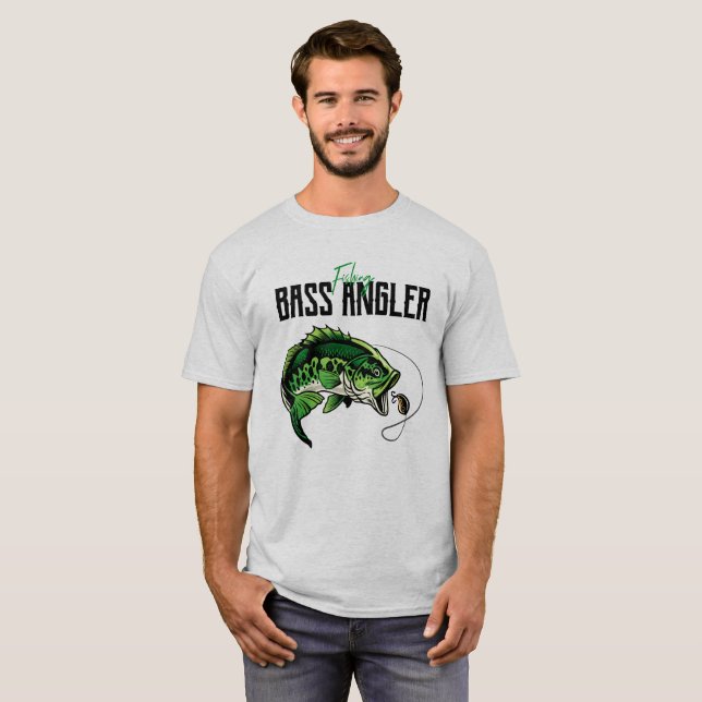 Bass Angler T Shirt (Hel framsida)