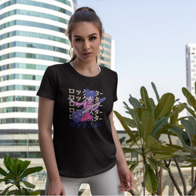 Bass Anime Girl Music T Shirt (Skapare uppladdad)