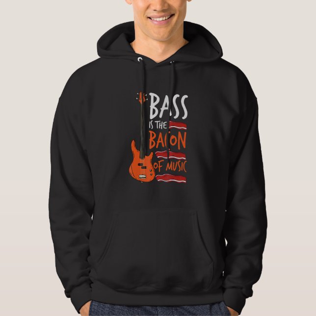 Bass är ryggen på musikinspelaren. hoodie (Framsida)