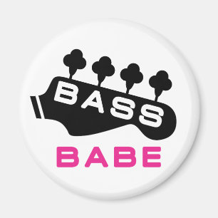 Bass Babe Gift för Baid Magnet