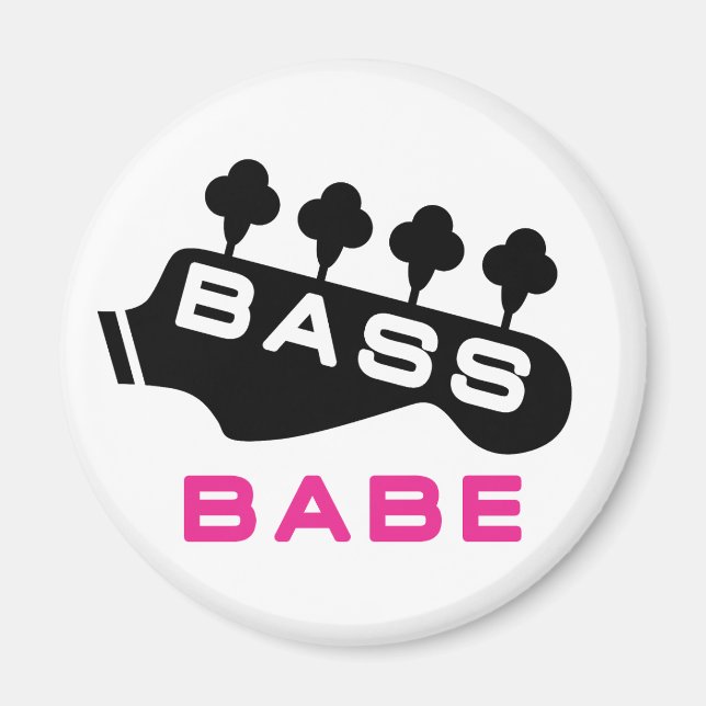 Bass Babe Gift för Baid Magnet (Framsidan)