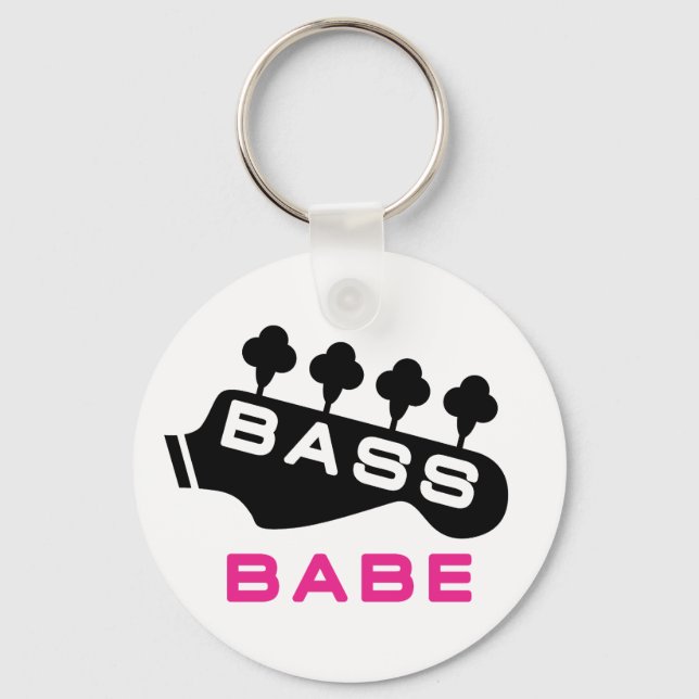 Bass Babe Gift för Baid Nyckelring (Framsida)