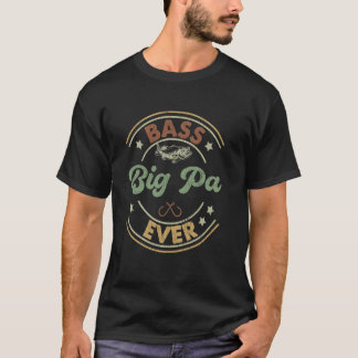 Bass Big Pa Alltid Vintage Bass Fiske Skämt Födels T Shirt