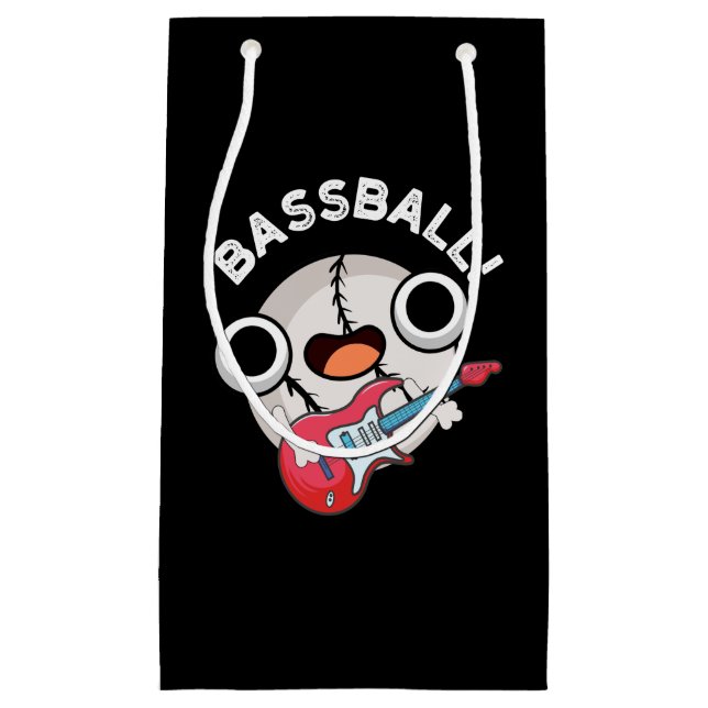 Bass-boll Funny Baseball Bass Pun Mörk BG (Framsidan)