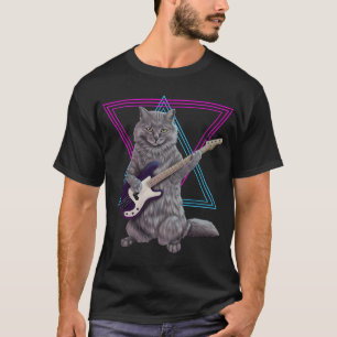 Bass Cat- Rockbandkatt som spelar elbas T Shirt