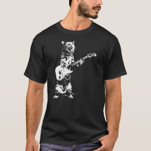 Bass Cat Sten Kattunge på en basgitar  T Shirt