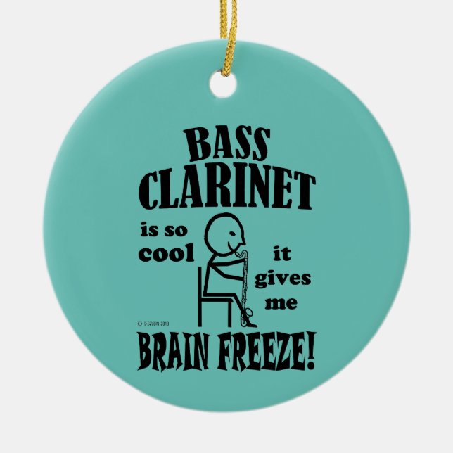 Bass Clarinet, Brain Freeze Ceramic Ornament (Framsidan)