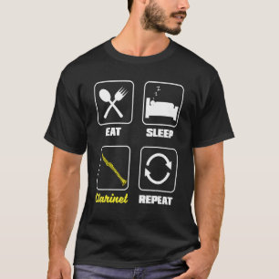 Bass Clarinet Clarinetist Clarinet Player Eat Slee T Shirt