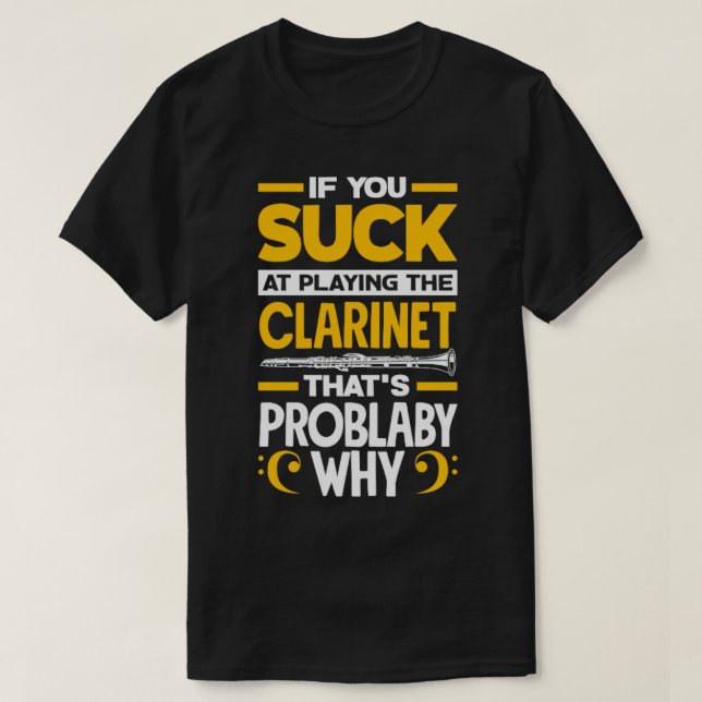 Bass Clarinet Clarinetist Clarinet Player T Shirt (Design framsida)