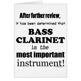 Bass Clarinet, det viktigaste instrumentet Hälsningskort