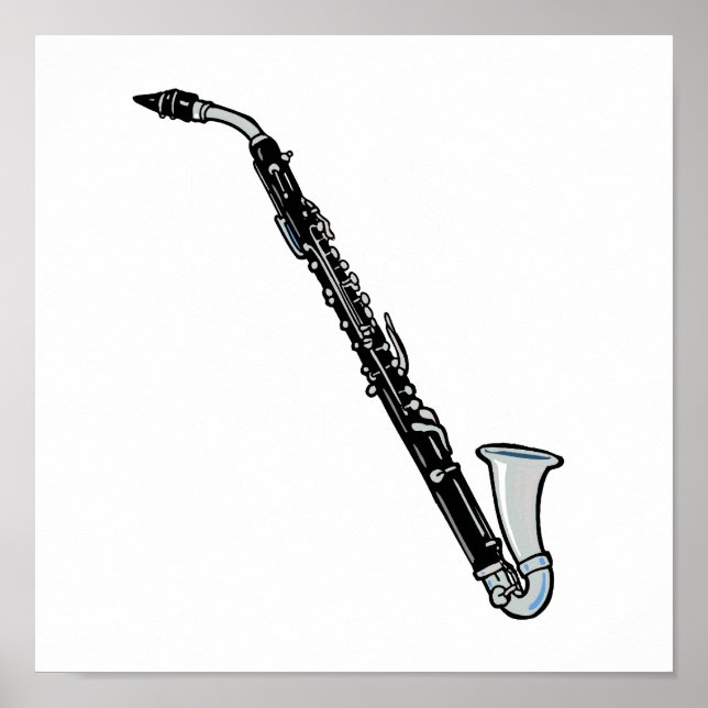 Bass Clarinet Graphic, bara Clarinet Poster (Framsidan)