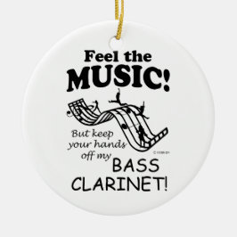 Bass Clarinet känner musiken Julgransprydnad Keramik