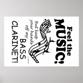 Bass Clarinet känner musiken Poster