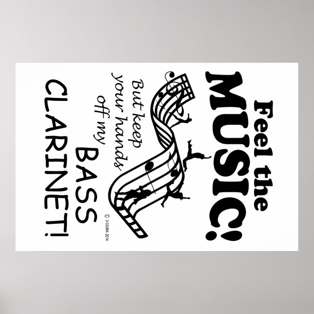 Bass Clarinet känner musiken Poster (Framsidan)