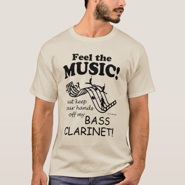 Bass Clarinet känner musiken T Shirt (Framsida)