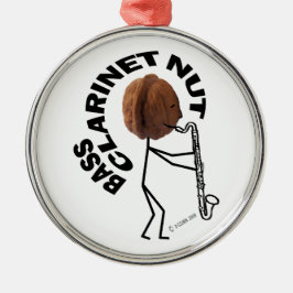 Bass Clarinet Nöt Julgransprydnad Metall