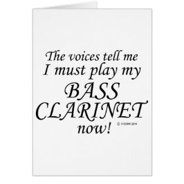 Bass Clarinet Voices Säg must Play Hälsningskort