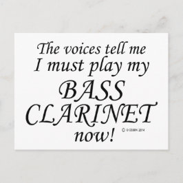 Bass Clarinet Voices Säg must Play Vykort