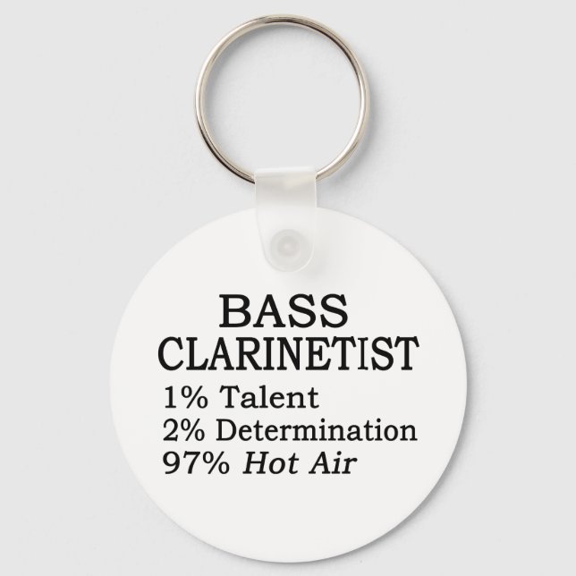 Bass Clarinetist Hett Luft Nyckelring (Framsida)