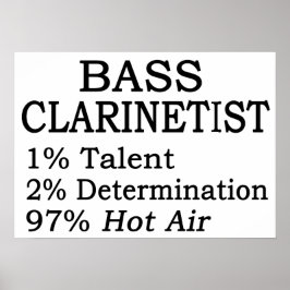 Bass Clarinetistt Hett Luft Poster