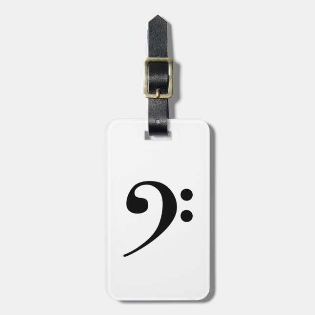 Bass Clef Bagagebricka (Vertikal Framsida)