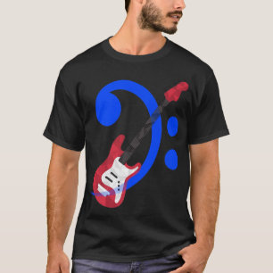 Bass Clef Bass Guitar Baid Guitarist Music T Shirt