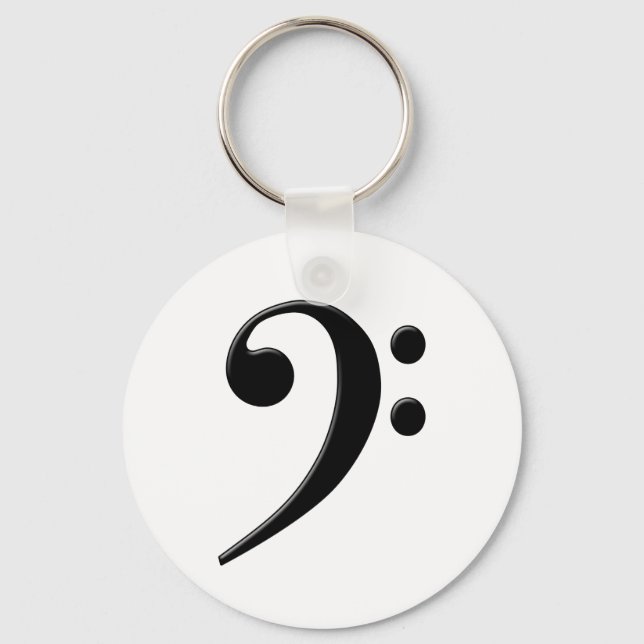 Bass Clef - F Clef Music Symbol Nyckelring (Framsida)
