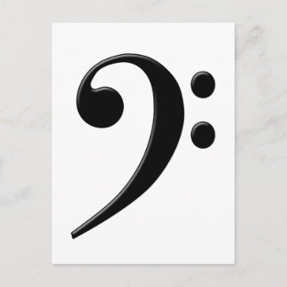 Bass Clef - F Clef Music Symbol Vykort