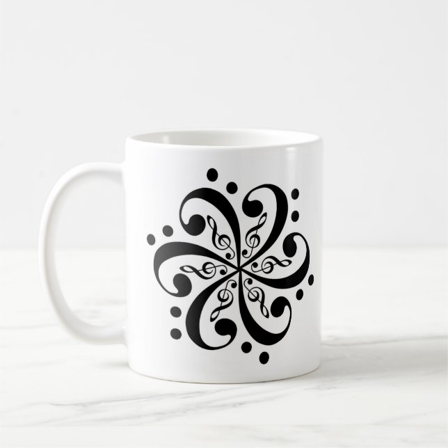 Bass_Clef_Flower_Tattoo_by_ChuckDraws Bass_Cle… Kaffemugg (Vänster)