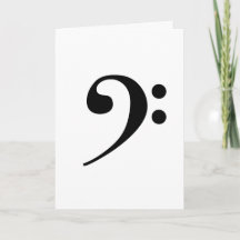 Bass Clef-hälsningskort