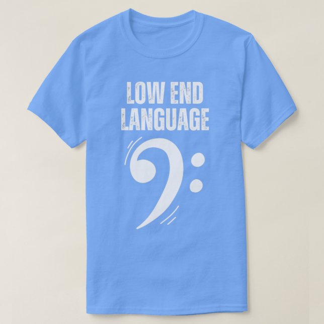 Bass clef low end-språk t shirt (Design framsida)