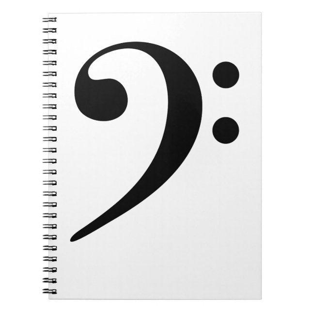 Bass Clef Music Anteckningsbok (Framsidan)