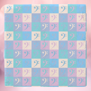 Bass Clef Music Mönster Pastel Stenunderlägg