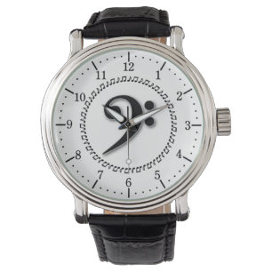 Bass Clef Music Note Design Armbandsur