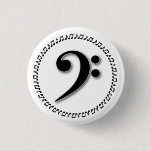 Bass Clef Music Note Design Knapp