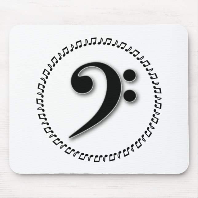 Bass Clef Music Note Design Musmatta (Framsidan)