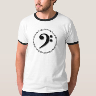 Bass Clef Music Note Design T Shirt
