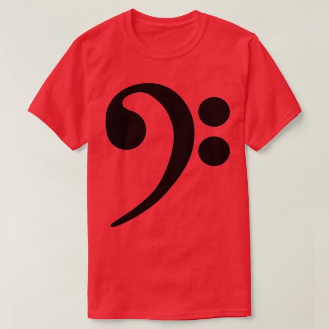 Bass Clef Music Note T Shirt (Design framsida)