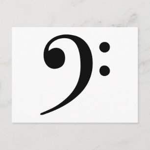 Bass Clef Music Symbol Vykort