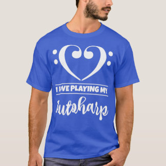 Bass Clef Musical Heart I Kärlek spelar min Autoha T Shirt
