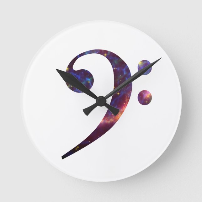 Bass clef nebula 1 rund klocka (Framsida)