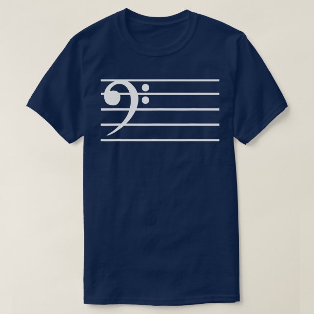 Bass clef note t shirt (Design framsida)