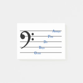 Bass Clef Post-it Notes (radhymes) Block
