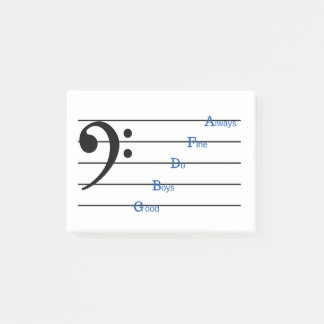 Bass Clef Post-it Notes (radhymes) Block