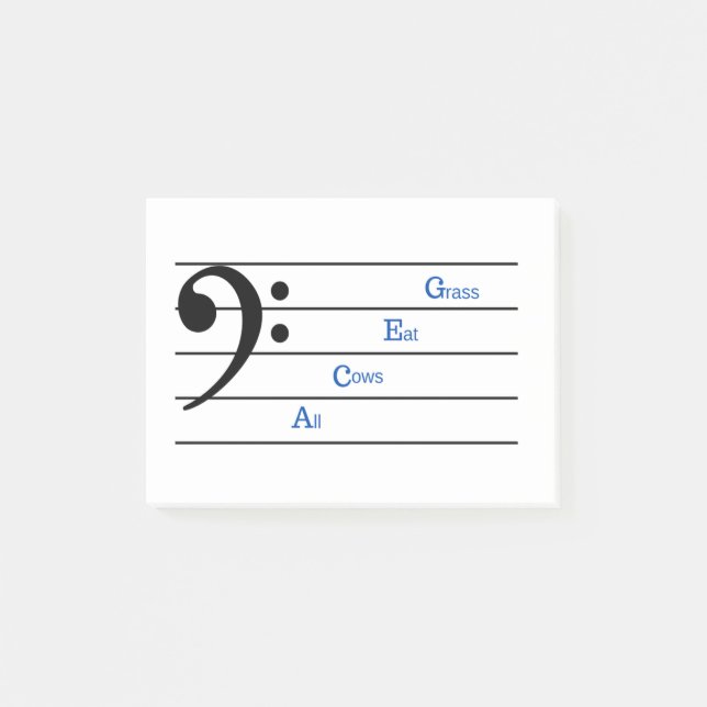 Bass Clef Post-it Notes (rymdfärder) (Framsida)