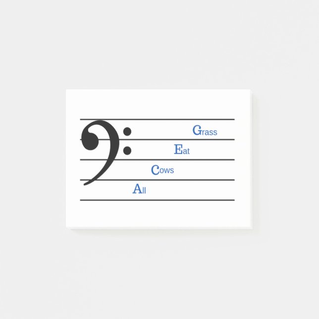 Bass Clef Post-it Notes (rymdfärder) Block (Framsida)